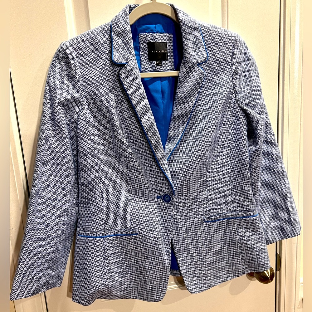 The Limited Blue Print Blazer